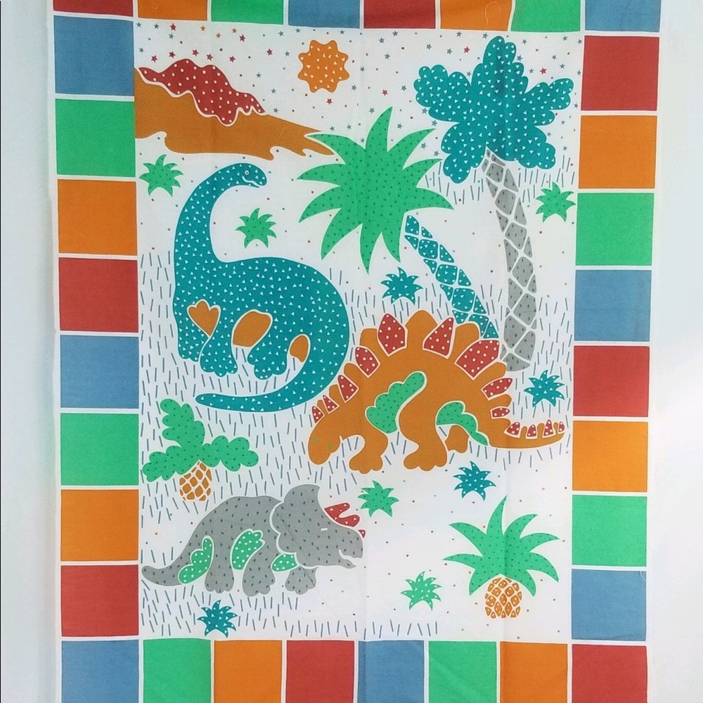 Dinosaur Crib Quilt Fabric 100% Cotton NEW